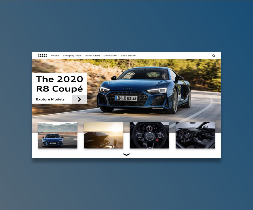 picture of audi product page concept