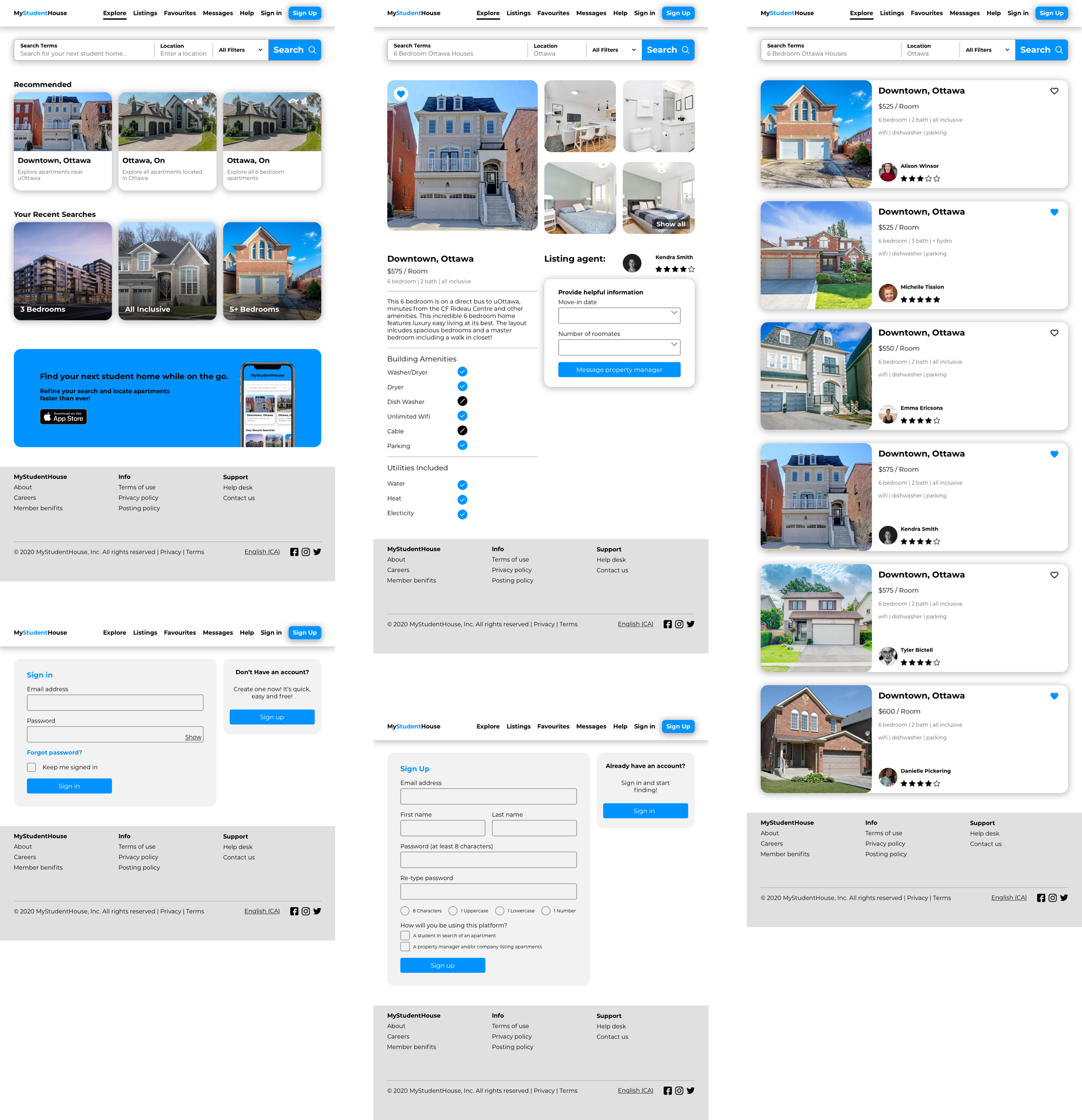 web prototype wireframes